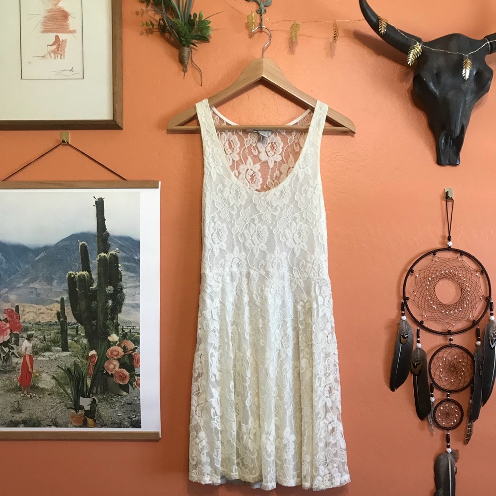 American Rag Off White Lace Dress - XS